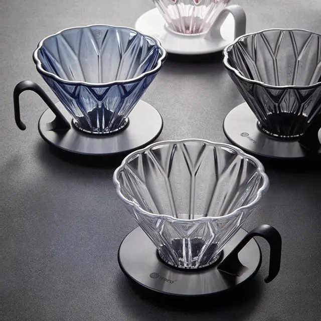 Alt view image 5 of 7 - HERO Petal Glass Coffee Dripper V60 Pour Over Size 01 Blue