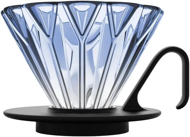 Main image of HERO Petal Glass Coffee Dripper V60 Pour Over Size 01 Blue