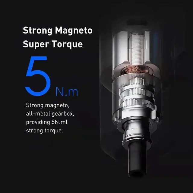 Alt view image 5 of 7 - MIJIA Electric Cordless Screwdriver, 5N.m Torque, 3.6V USB 2000mAh Rechargeable Battery, 3 LED Shadow Light, 12 pieces of S2 Steel Bits