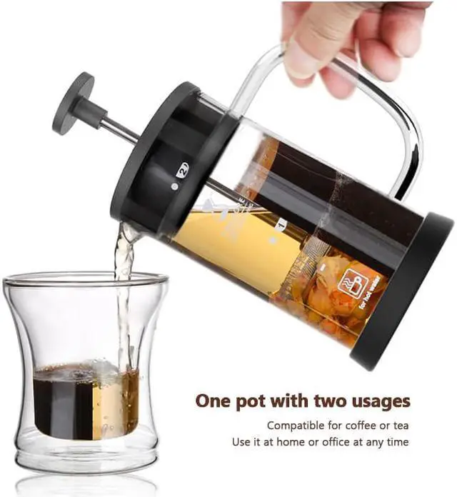 Alt view image 6 of 7 - TIMEMORE French Press Coffee Maker Double Filter Mesh 350ml