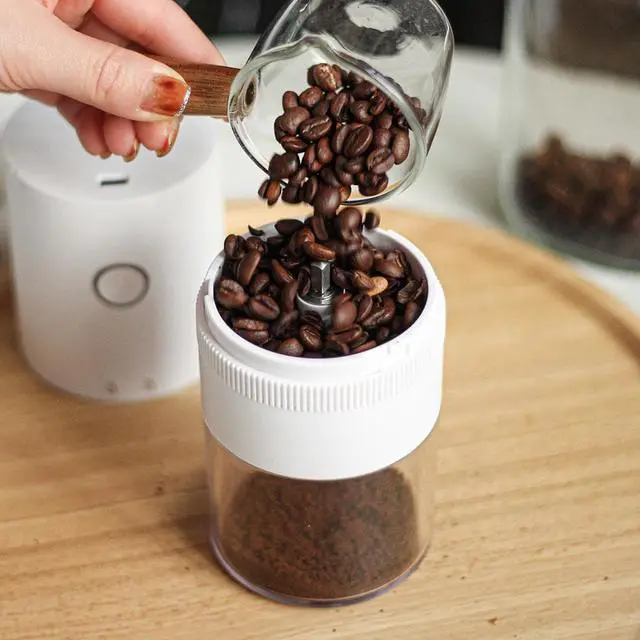 Alt view image 6 of 7 - Electric Coffee Grinder, Herb Grinder Spice Grinder Flower Mill, USB Charging, Ceramic Burr