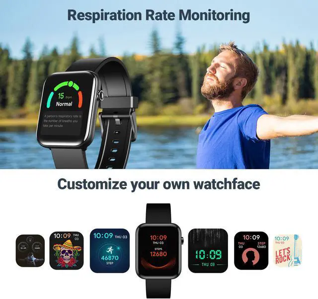 Alt view image 5 of 6 - TicWatch GTH smartwatch 24H Skin Temperature Measurement Blood Oxygen 24H Heart Rate Monitoring Sleep Tracking 5ATM Water Resistant Rating Stress Tracking 10 Days Battery Life Smart Watch