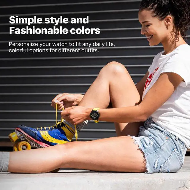 Alt view image 7 of 7 - TicWatch E3 Watch Band Replacement Watchband for TicWatch E3, Watch Strap for TicWatch E3, 20mm Width Silicone Watch Bands