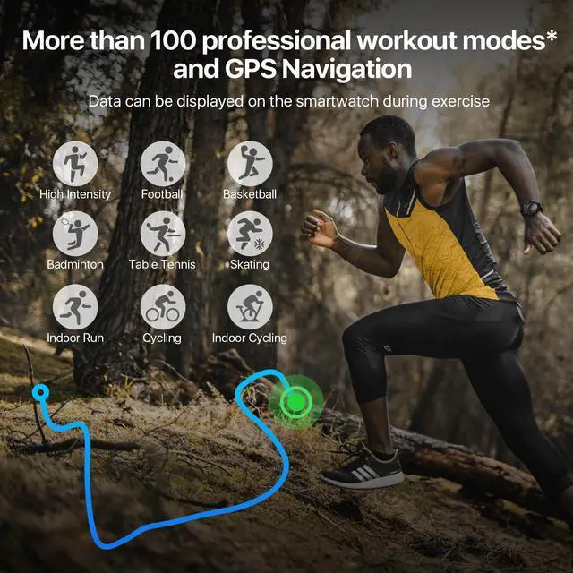 Alt view image 5 of 7 - Ticwatch E3 Smart Watch Men's Wear OS by Google Watch iOS and Android Compatible Watch Qualcomm Snapdragon Wear 4100 Platform Health Monitor Fitness Tracker GPS NFC Mic and Speaker IP68 Waterproof