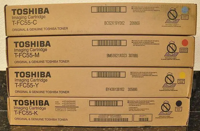 Main image of Toshiba  Standard Yield Toner Cartridge Set (T-FC55)  C, M, B, Y