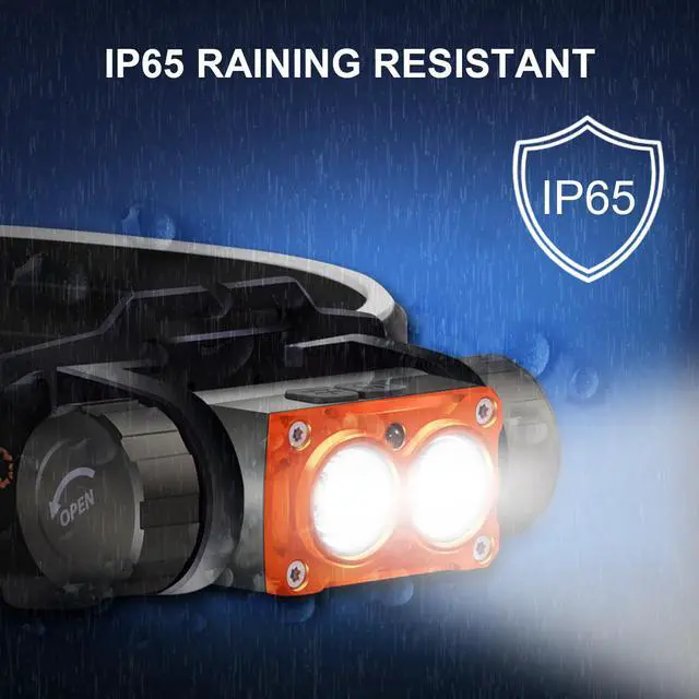 Alt view image 5 of 7 - NICRON USB Rechargeable Headlamp With Spot and Flood Light and Red Light Super Bright 1500 Lumen Torch 5 Lighting Modes Waterproof IP65 Headlight for Household Camping Cycling With 18 650 Battery H25