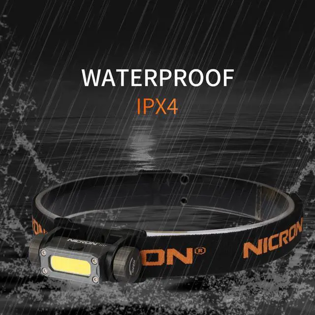 Alt view image 3 of 7 - Nicron COB headlamp H17 rechargeable 500lm COB flood lighting Mini Head light 14500/800mAh IPX4 Aluminum Alloy LED Flahshlight H17
