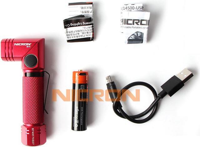 Alt view image 6 of 6 - NICRON Rechargeable Led Flashlight Handfree Dual Fuel 90 Degree Twist Rotary Clip 600LM Waterproof Magnet Mini Lighting LED Torch Outdoor B74