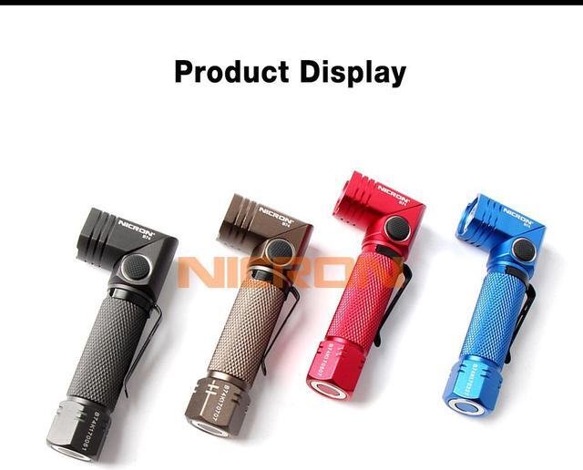 Alt view image 5 of 6 - NICRON Rechargeable Led Flashlight Handfree Dual Fuel 90 Degree Twist Rotary Clip 600LM Waterproof Magnet Mini Lighting LED Torch Outdoor B74