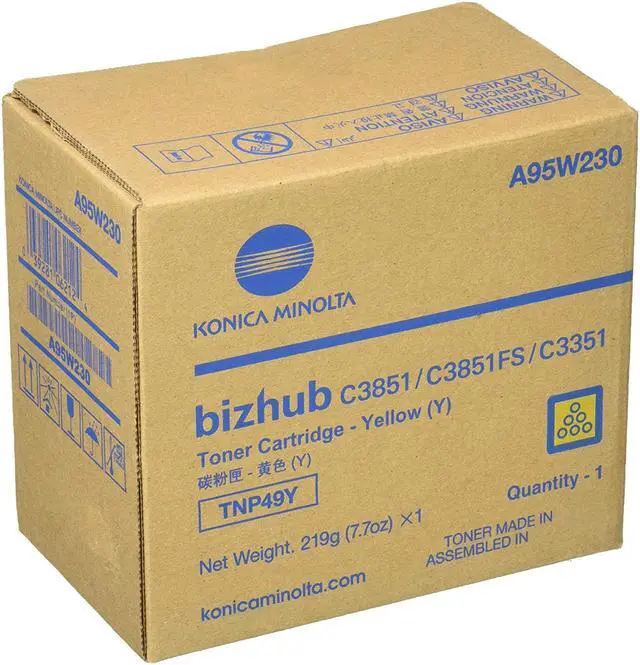 Alt view image 3 of 3 - Konica Minolta A95W230 Toner Ctg, Yellow, 12K Yield
