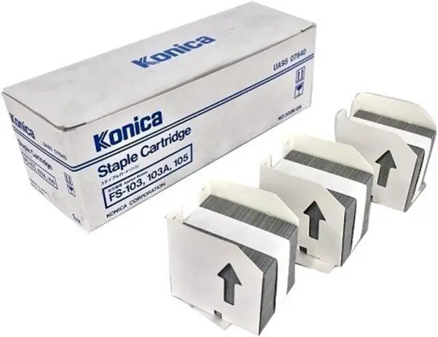 Main image of Staple Cartridge, Box of 3 for Konica Minolta 4448-121 FN100 / FN102 / FN104 / FN112 / FN113 / FN115 / FN122 / FN4 / FN500 / FN502 / FN503 / FN504 / FN6 / FN7 / FS103 / A / FS104A / FS105 / FS106 / FS