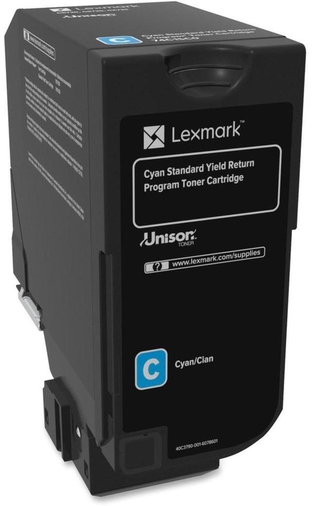 Alt view image 2 of 2 - Lexmark 74C1SC0 Return Program Toner Cartridge - Cyan