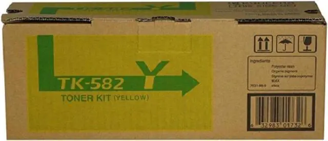 Alt view image 6 of 6 - Yellow Toner Cartridge for Kyocera TK-582Y ECOSYS P6021cdn, FS-C5150DN, Genuine Kyocera Brand
