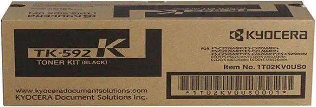 Alt view image 8 of 16 - Kyocera Copystar TK592K Laser Toner Cartridge Black
