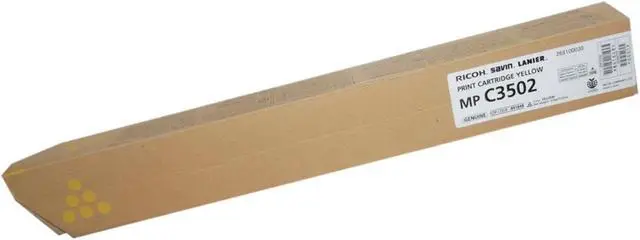 Alt view image 7 of 7 - Yellow Toner Cartridge for Ricoh 841648 Aficio MP C3002, Aficio MP C3502, Genuine Ricoh Brand