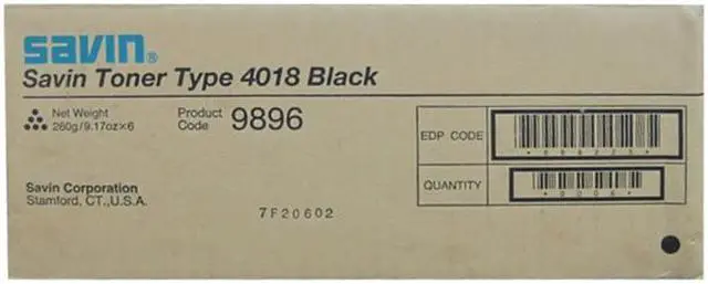 Alt view image 3 of 3 - SAVIN 9896 9896 TYPE 4018 BLACK TONER 4015 4018D
