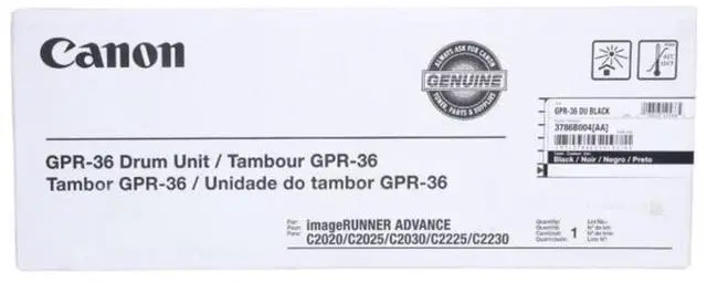 Alt view image 9 of 9 - Black Drum Unit for Canon 3786B004 imageRUNNER ADVANCE C2020, imageRUNNER ADVANCE C2030, imageRUNNER ADVANCE C2225, imageRUNNER ADVANCE C2230, Genuine Canon Brand