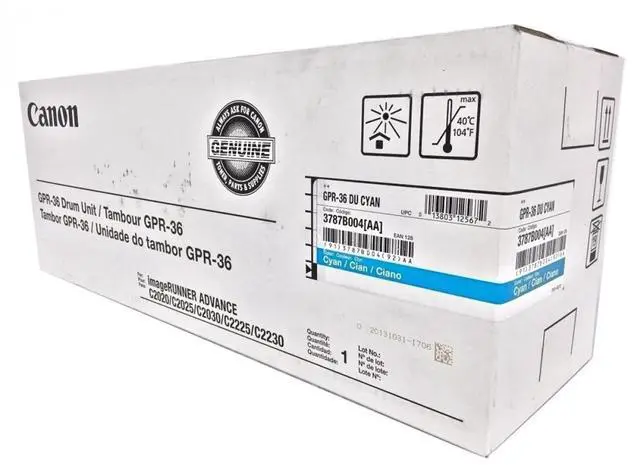 Alt view image 5 of 5 - Cyan Drum Unit for Canon 3787B004 imageRUNNER ADVANCE C2020, imageRUNNER ADVANCE C2030, imageRUNNER ADVANCE C2225, imageRUNNER ADVANCE C2230, Genuine Canon Brand