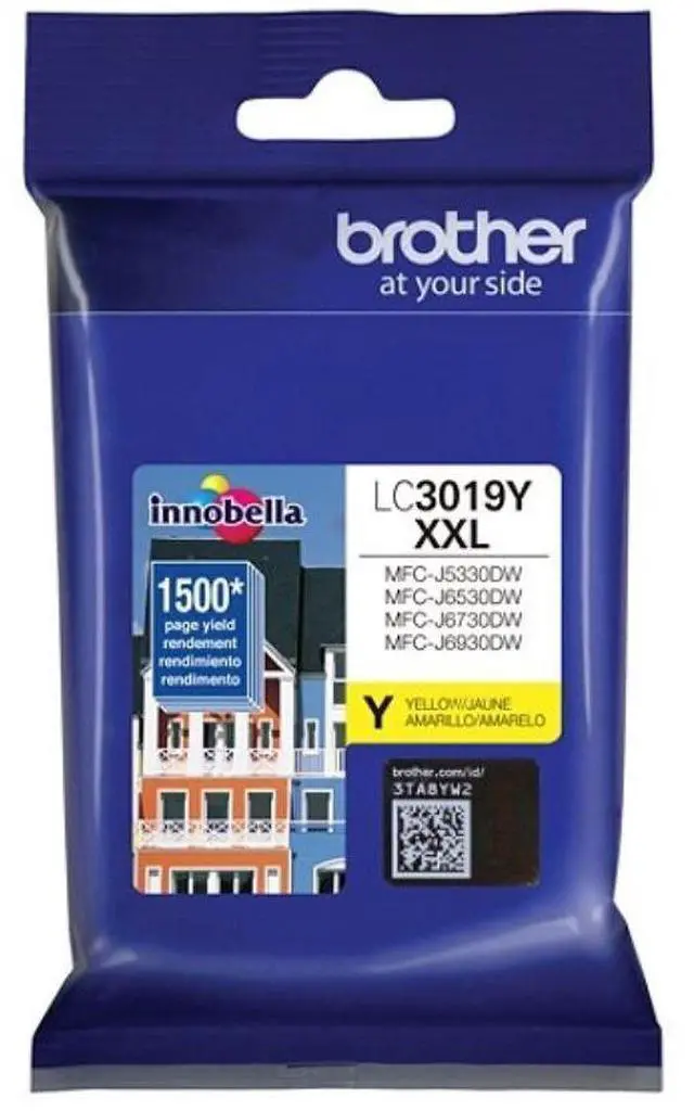 Alt view image 10 of 16 - BROTHER INTERNATIONAL CORPORAT LC3019Y SUPER HIGH YIELD XXL YELLOW INKCARTRIDGE