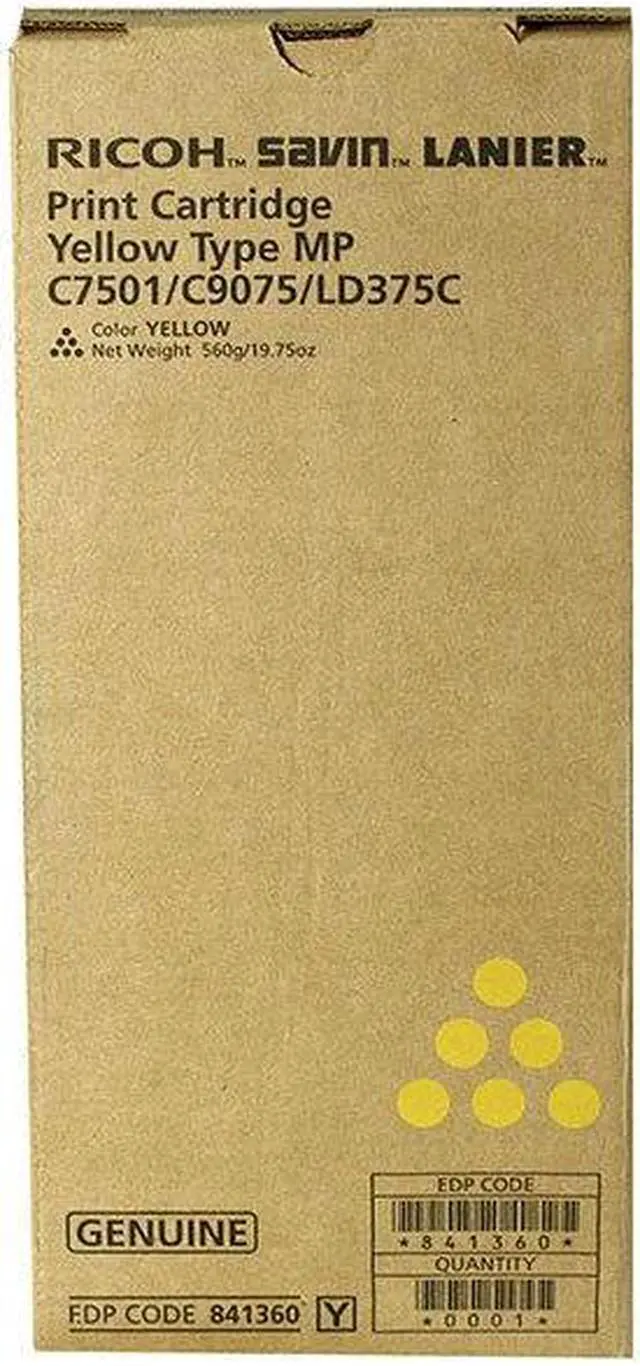 Alt view image 11 of 12 - Ricoh 841360 Toner Cartridge - Yellow