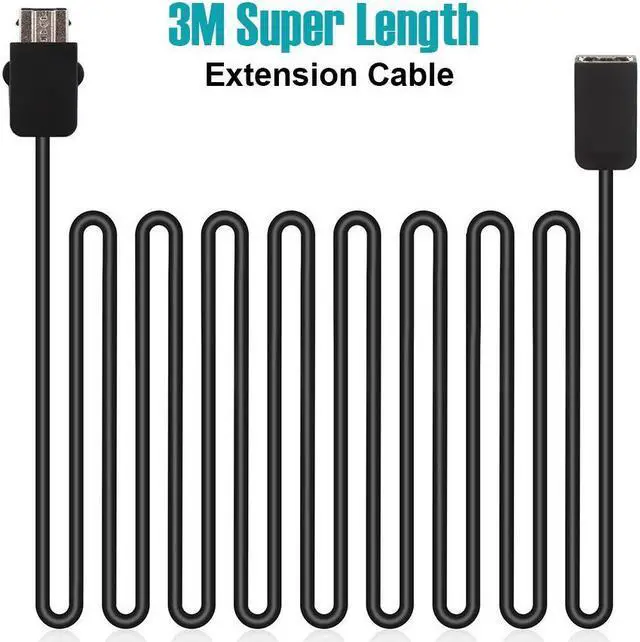 Alt view image 5 of 7 - NES Classic Controller Extension Cable 3M / 10ft (2-PACK),SNES Extension Power Cord for Super Nintendo SNES Classic Edition Controller (2017) and Mini NES Classic Edition (2016)