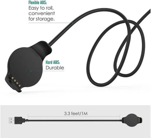 Alt view image 5 of 6 - Charger for Garmin Forerunner 620 GPS Watch - USB Charging Cable Clip Cradle 100cm - Smartwatch Accessories