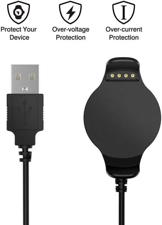 Alt view image 3 of 6 - Charger for Garmin Forerunner 620 GPS Watch - USB Charging Cable Clip Cradle 100cm - Smartwatch Accessories