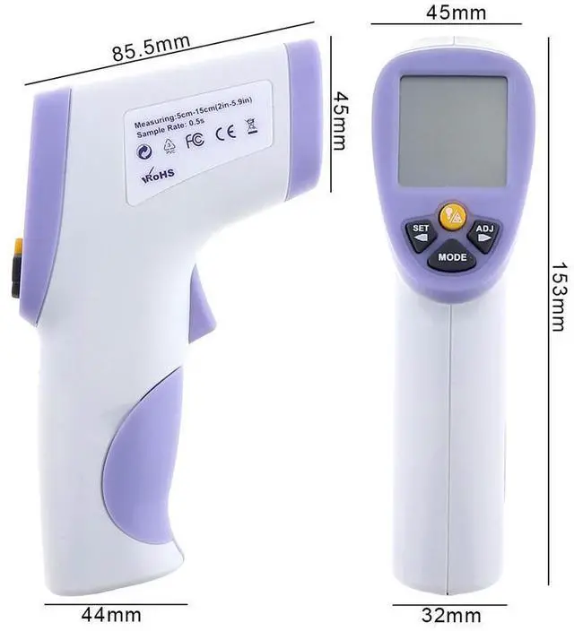 Alt view image 6 of 7 - Digital Infrared Forehead Thermometer Non-Contact Digital Medical Thermometer for Baby Adult Child