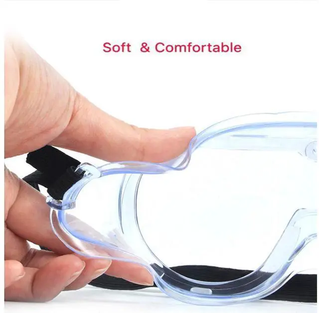Alt view image 4 of 7 - 2 Packs Eyewear Protective Safety Glasses Splash Safety Goggles for Chemical Lab Technic Safety Polycarbonate Anti-Fog Lenses
