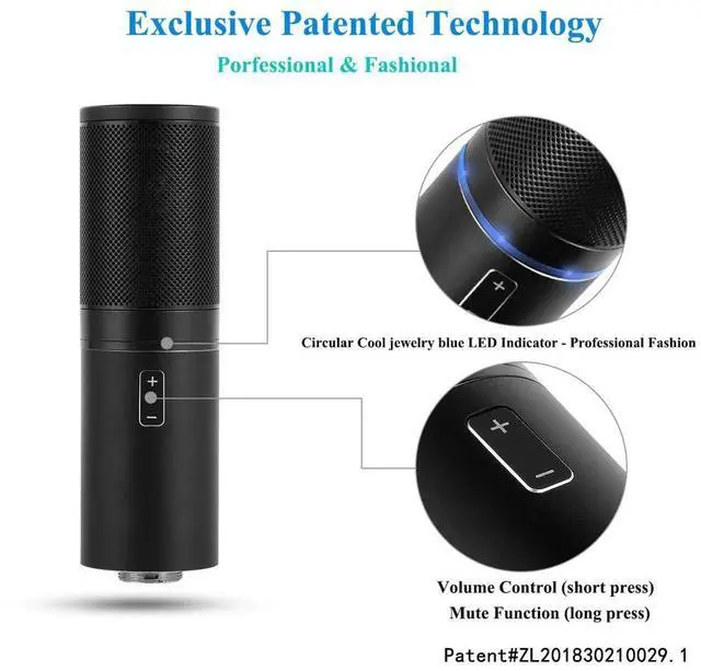 Alt view image 4 of 7 - Professional Studio Condenser Microphone Computer PC Microphone Kit with Shock Mount USB Cable for PC Studio Recording Podcasting Youtube Karaoke