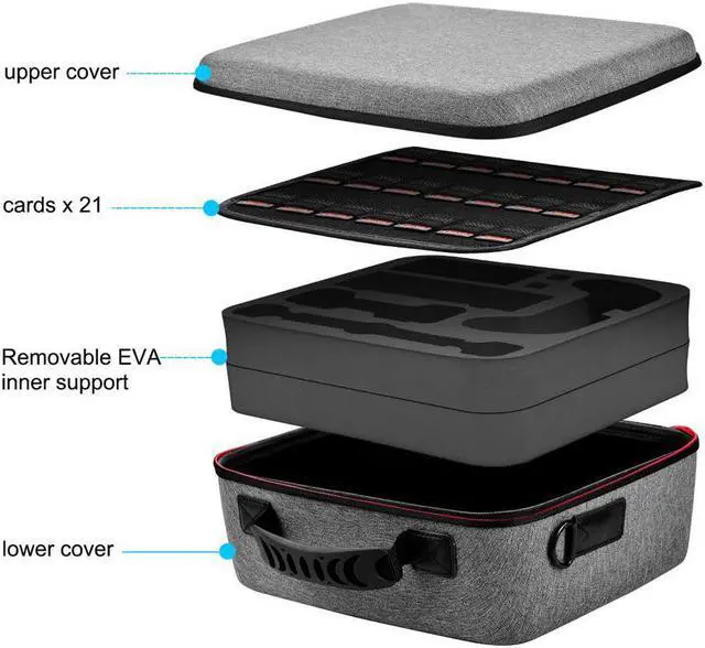 Alt view image 4 of 7 - Werleo Deluxe Carry Case for Nintendo Switch Werleo Hard Travel Case Fit Nintendo Switch System and Pro Controller