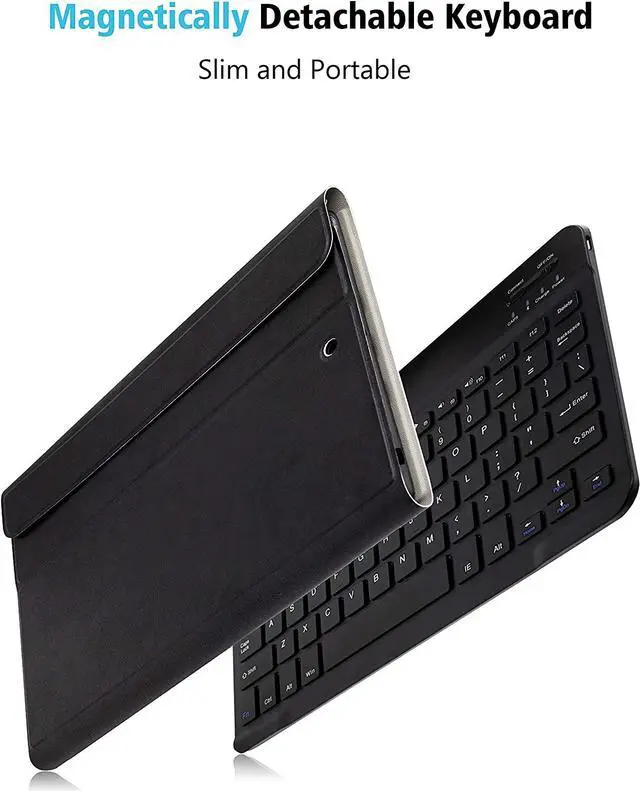 Alt view image 3 of 7 - iPad Pro 11 Keyboard Case 2020 2nd Gen & 2018 1st Gen, Slim Lightweight Smart Cover with Magnetically Detachable Wireless Keyboard for iPad Pro 11 2020 2018–Black