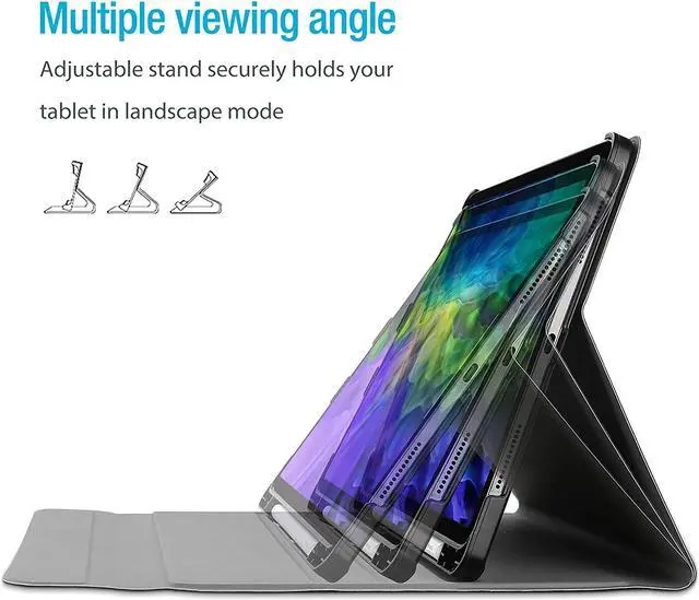 Alt view image 4 of 7 - iPad Pro 11 Keyboard Case 2020 2nd Gen & 2018 1st Gen, Slim Lightweight Smart Cover with Magnetically Detachable Wireless Keyboard for iPad Pro 11 2020 2018–Black