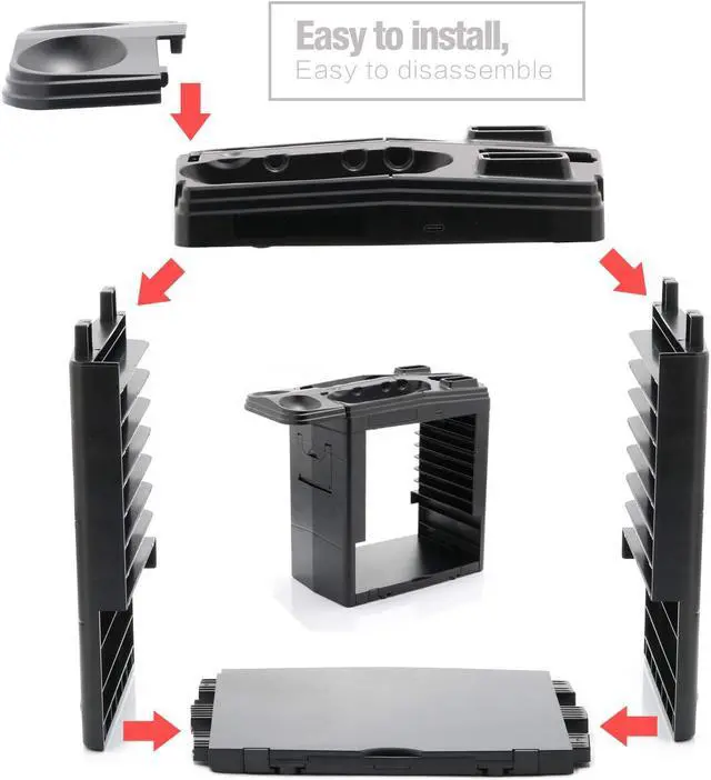Alt view image 5 of 7 - Controller Charger for Nintendo Switch Charging Dock for Nintendo Switch 4 Joy-Cons 4 Pro Controllers and 2 Poke Ball Plus Controllers Storage Rack for Nintendo Switch Holder for 8 Switch Games