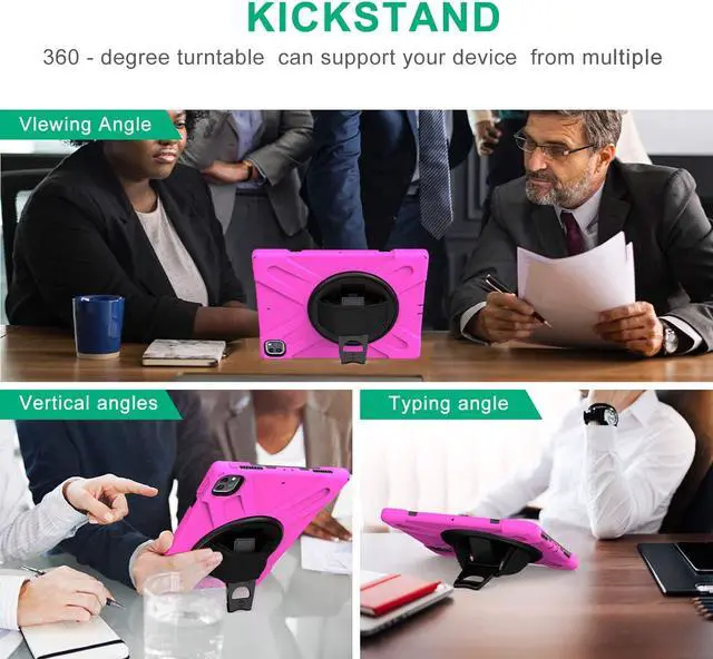 Alt view image 6 of 7 - iPad Pro 12.9 Case 2020 & 2018 Shockproof 360 Degree Rotatable Kickstand Protective Cover for iPad Pro 12.9" 4th Gen 2020 / 3rd Gen 2018