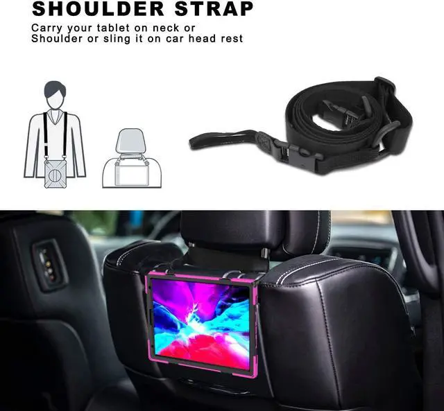 Alt view image 7 of 7 - iPad Pro 12.9 Case 2020 & 2018 Shockproof 360 Degree Rotatable Kickstand Protective Cover for iPad Pro 12.9" 4th Gen 2020 / 3rd Gen 2018