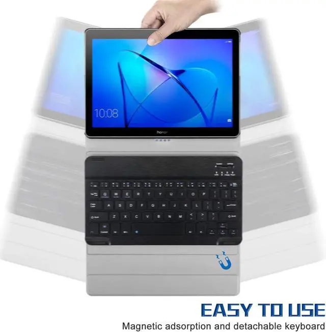 Alt view image 2 of 7 - for Huawei Matepad Pro 10.8 Inch Case Bluetooth Keyboard Pu Leather Tablet Cover for Matepad Pro 10.8 with Detachable Keyboard