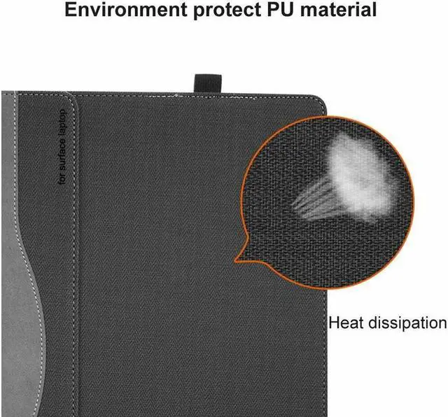 Alt view image 7 of 7 - Surface Laptop 3 Case PU Leather Detachable Protective Cover for Microsoft Surface Laptop 3 Laptop 2 laptop 1 13.5 Inch