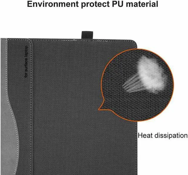 Alt view image 6 of 7 - Surface Laptop 3 Case PU Leather Detachable Protective Cover for Microsoft Surface Laptop 3 Laptop 2 laptop 1 13.5 Inch