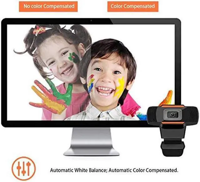Alt view image 4 of 7 - 1080P HD Webcam with Microphone Streaming Computer Web Camera with 110-Degree Wide View Angle, USB PC Webcam for Video Calling Recording Conferencing
