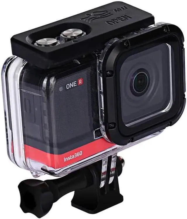 Alt view image 4 of 5 - Waterproof Housing Case for Insta360 ONE R 1 Inch Edition Underwater Diving Protective Shell 60M / 196FT with Bracket Accessories