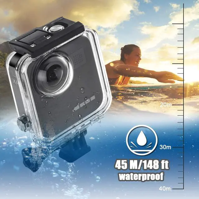 Alt view image 2 of 7 - Waterproof Housing Case for GoPro MAX Protective 45m Underwater Dive Case Shell with Anti Fog and Bracket Accessories for GoPro MAX Waterproof 360 Camera