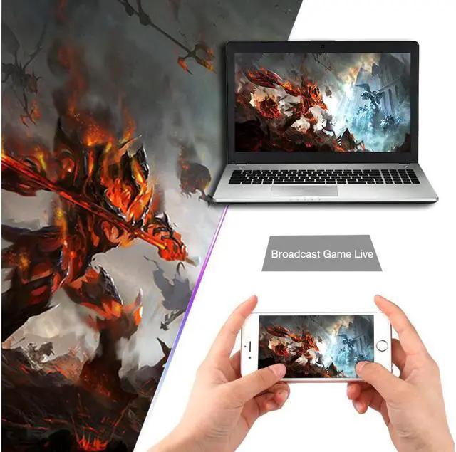 Alt view image 5 of 7 - HDMI Game Video Capture Devices Full HD USB 3.0 to HDMI Live Game Video Capture Card 1080P Recording Box HDMI in HDMI Out Adapter Video & Audio Grabber for Xbox PS4