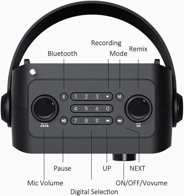 Alt view image 3 of 6 - Bluetooth Voice Amplifier 25W Portable Outdoor Bluetooth Speaker With Rechargeable Wireless Handheld Microphone Supports TWS FM AUX USB TF Card Perfect for Teaching Karaoke Live Performance Party Meet