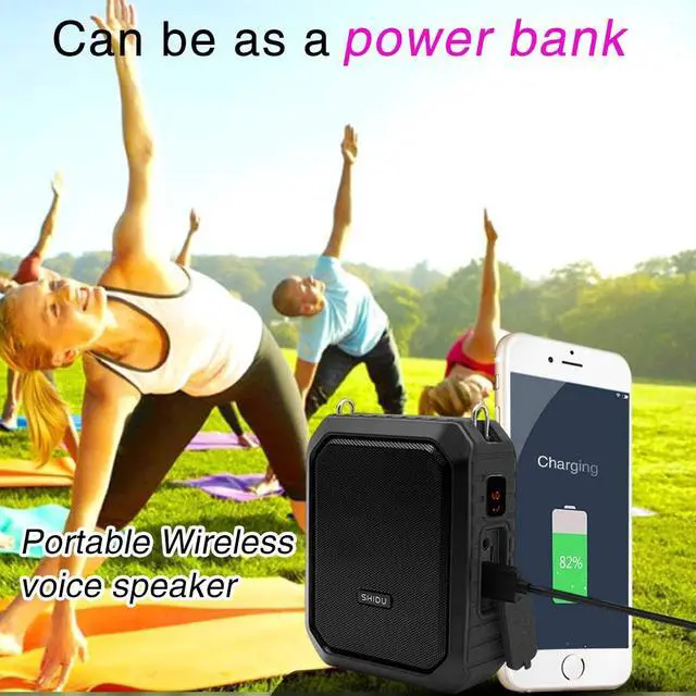 Alt view image 4 of 7 - Voice Amplifier with Headset Portable Microphone and Speaker Waterproof IPX5 Rechargeable PA System for Outdoors Water Aerobics Teaching Speech Presenting