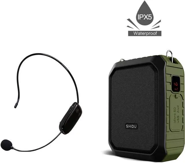 Main image of Wireless Voice Amplifier Portable Microphone with Speaker 18W Rechargeable PA System Waterproof Personal Voice Enhancer for Teachers Outdoor Activities Meeting Yoga