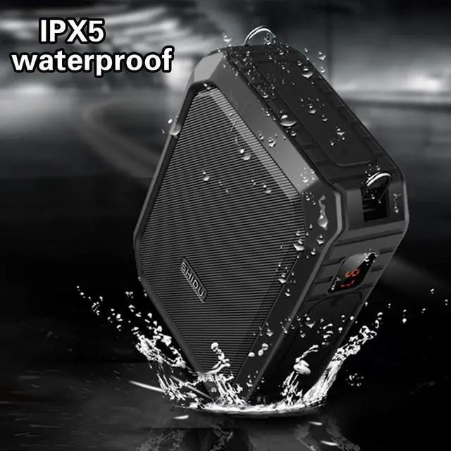 Alt view image 3 of 7 - Voice Amplifier with Headset Portable Microphone and Speaker Waterproof IPX5 Rechargeable PA System for Outdoors Water Aerobics Teaching Speech Presenting