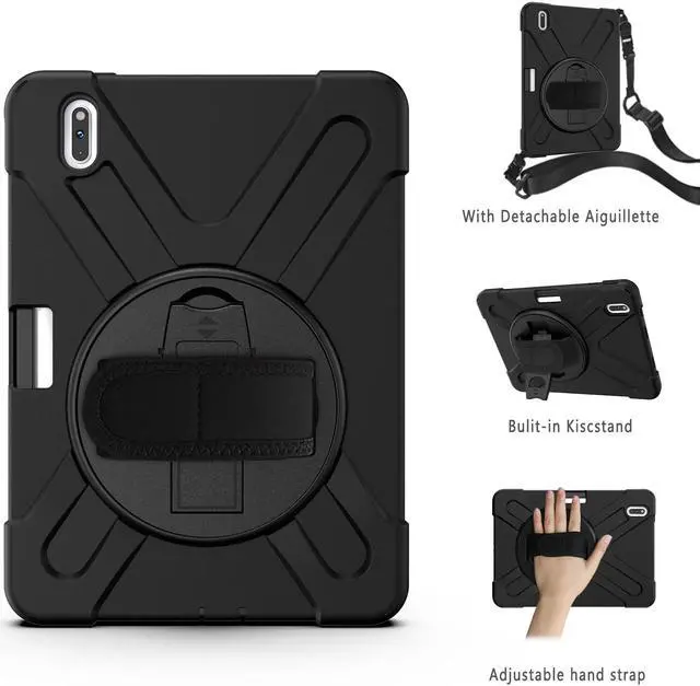 Alt view image 5 of 7 - Case for Huawei MatePad Pro 10.8 Inch Tablet Heavy Duty Shockproof Rugged Protective Cover with 360 Degree Rotating Pencil Holder / Hand Strap / Shoulder Strap