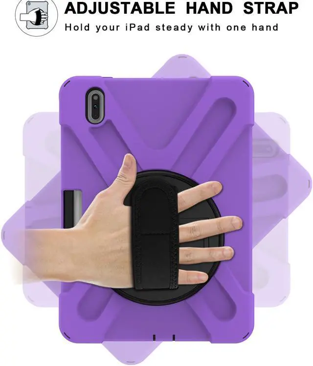 Alt view image 3 of 7 - Case for Huawei MatePad Pro 10.8 Inch Tablet Heavy Duty Shockproof Rugged Protective Cover with 360 Degree Rotating Pencil Holder / Hand Strap / Shoulder Strap