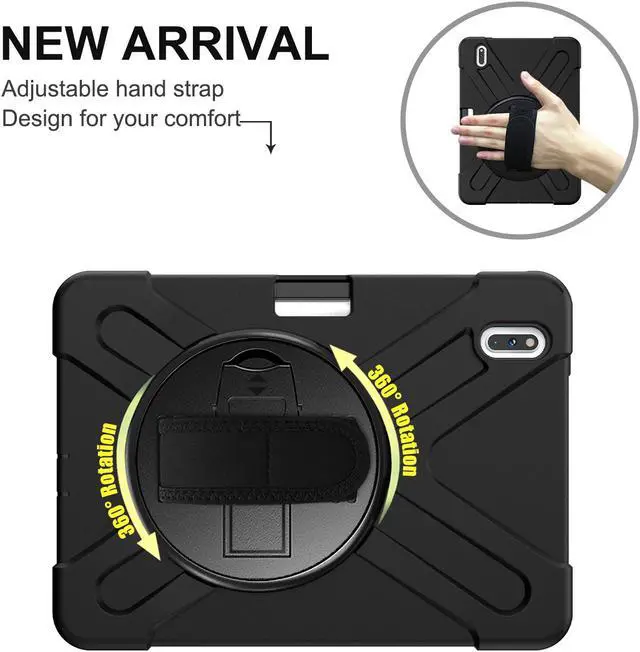 Alt view image 2 of 7 - Case for Huawei MatePad Pro 10.8 Inch Tablet Heavy Duty Shockproof Rugged Protective Cover with 360 Degree Rotating Pencil Holder / Hand Strap / Shoulder Strap